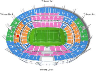 Mon placement au stade de France - N4